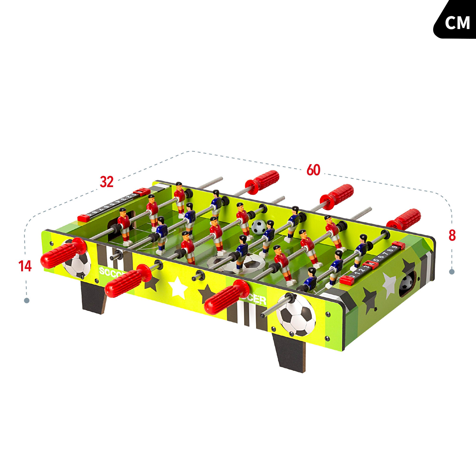 Mesa de matraquilhos em madeira 60x32x14 cm CB Games