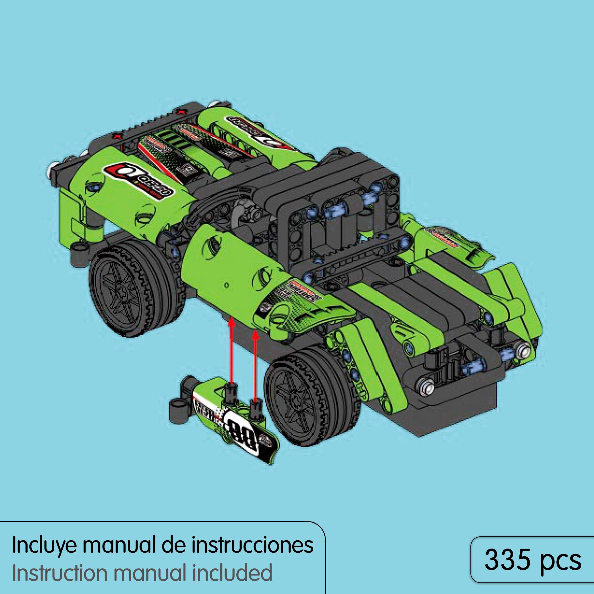 iM.Master Juego de construcción Coche teledirigido Sport 2 en 1 - 335 pzas.
