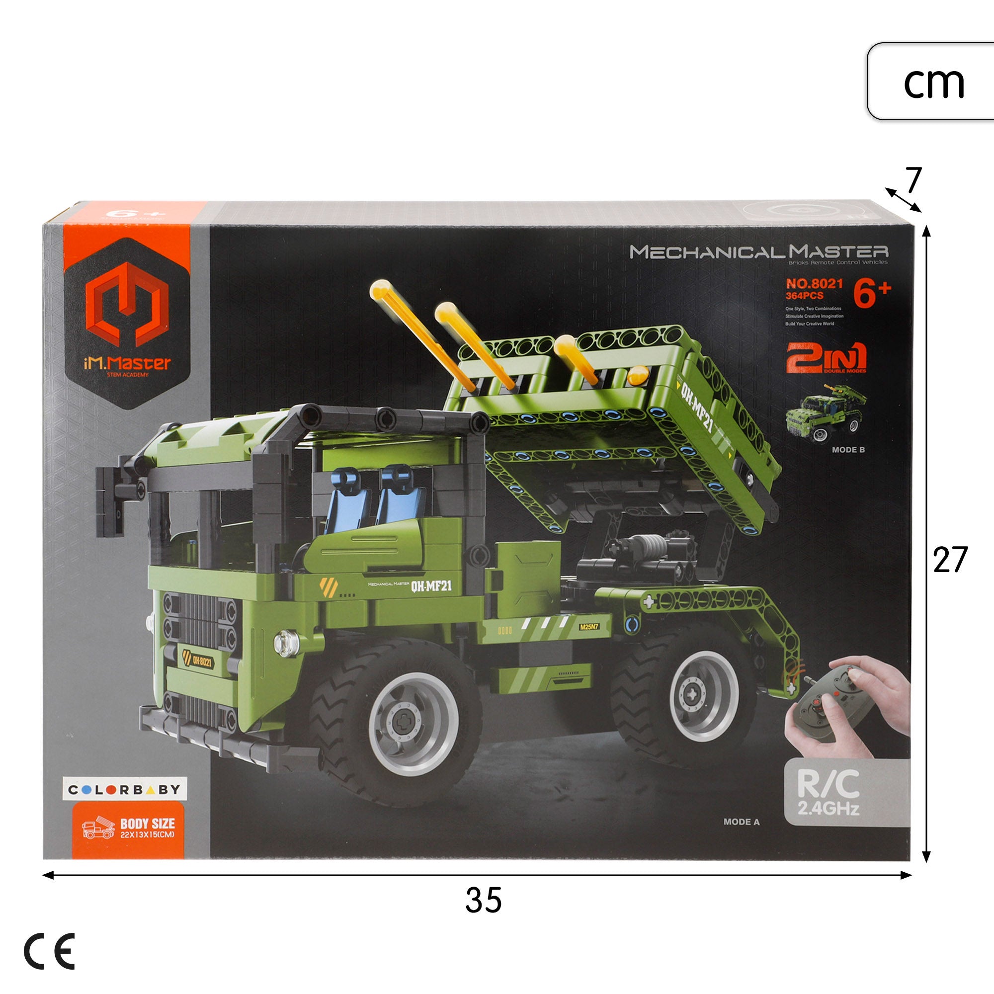 iM.Master Juego de construcción Coche teledirigido militar 2 en 1 - 364 pzas.